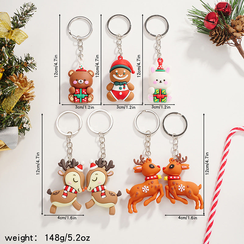 Wholesale Christmas Series Cartoon Animal Keychains
